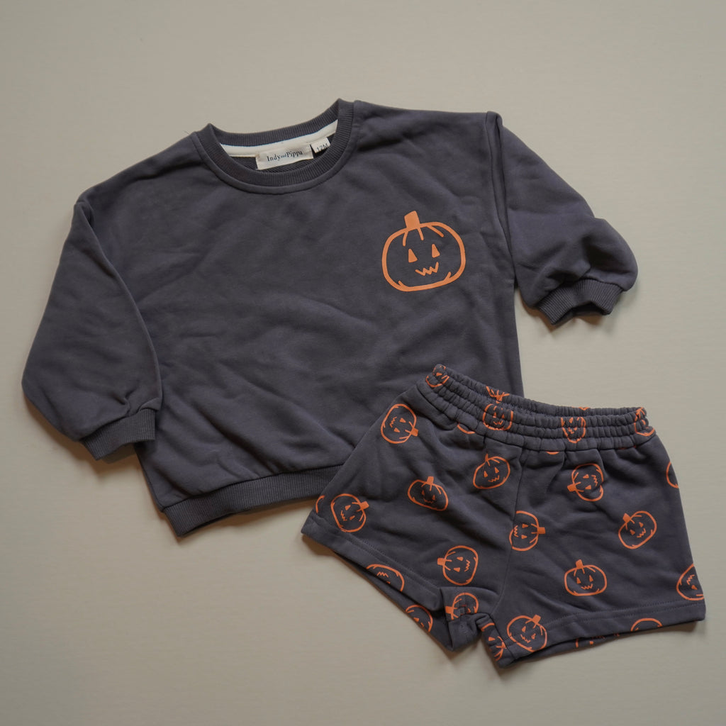 Vintage Black Trick or Treat Shorts Sweats