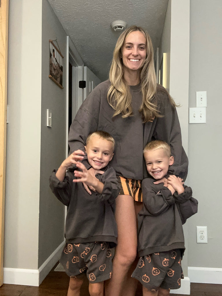 Vintage Black Trick or Treat Shorts Sweats
