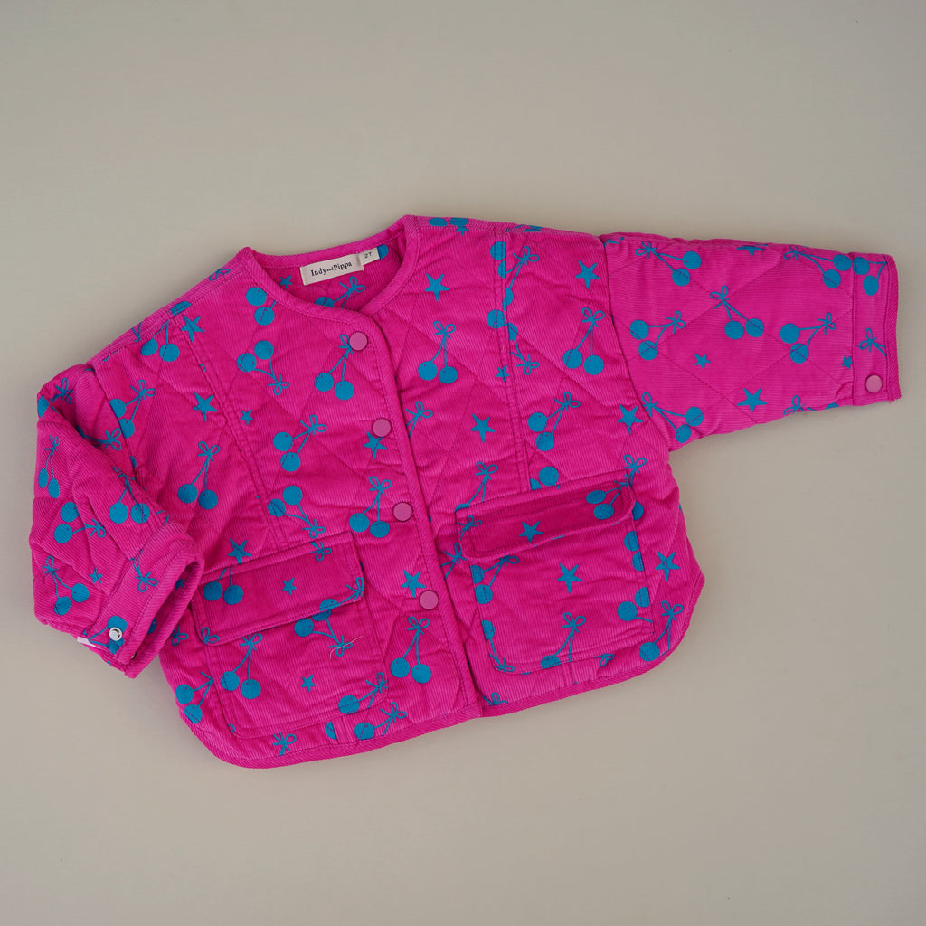 .Cherry Pop Corduroy Jacket