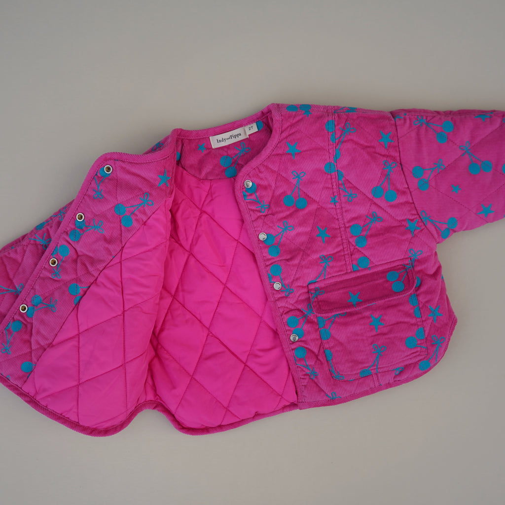 .Cherry Pop Corduroy Jacket