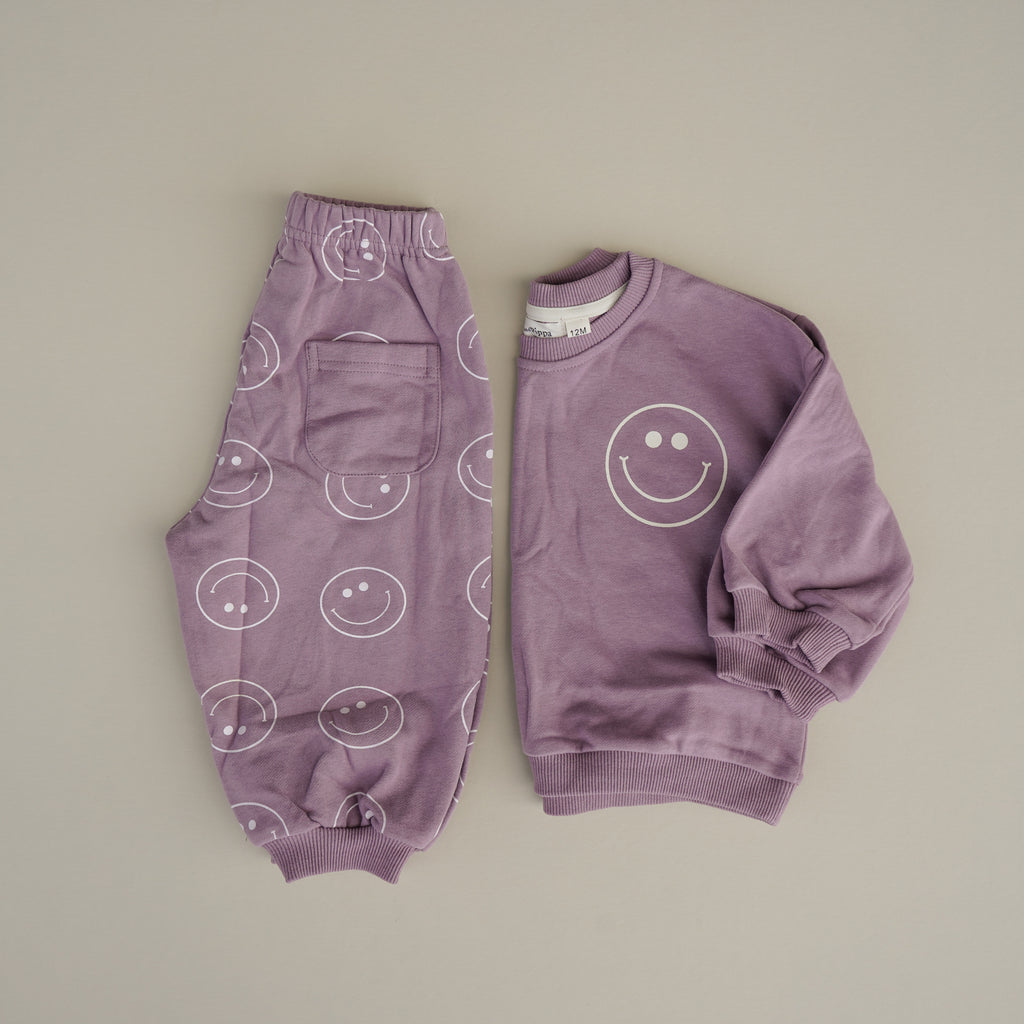 Dusty Lavender Smile Sweatsuit