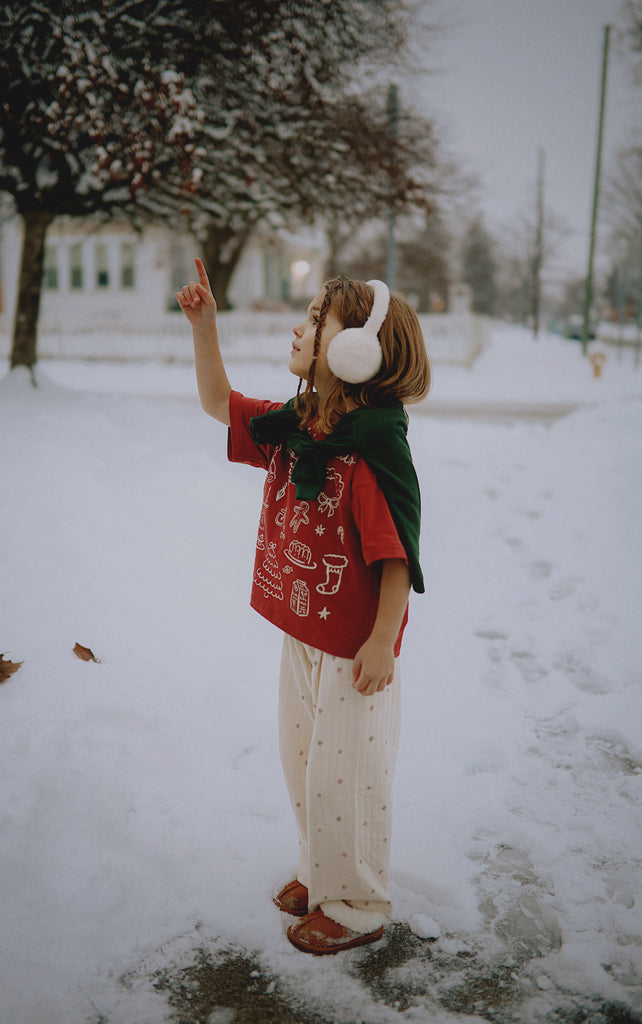 .Kids Pointelle Holiday Pants