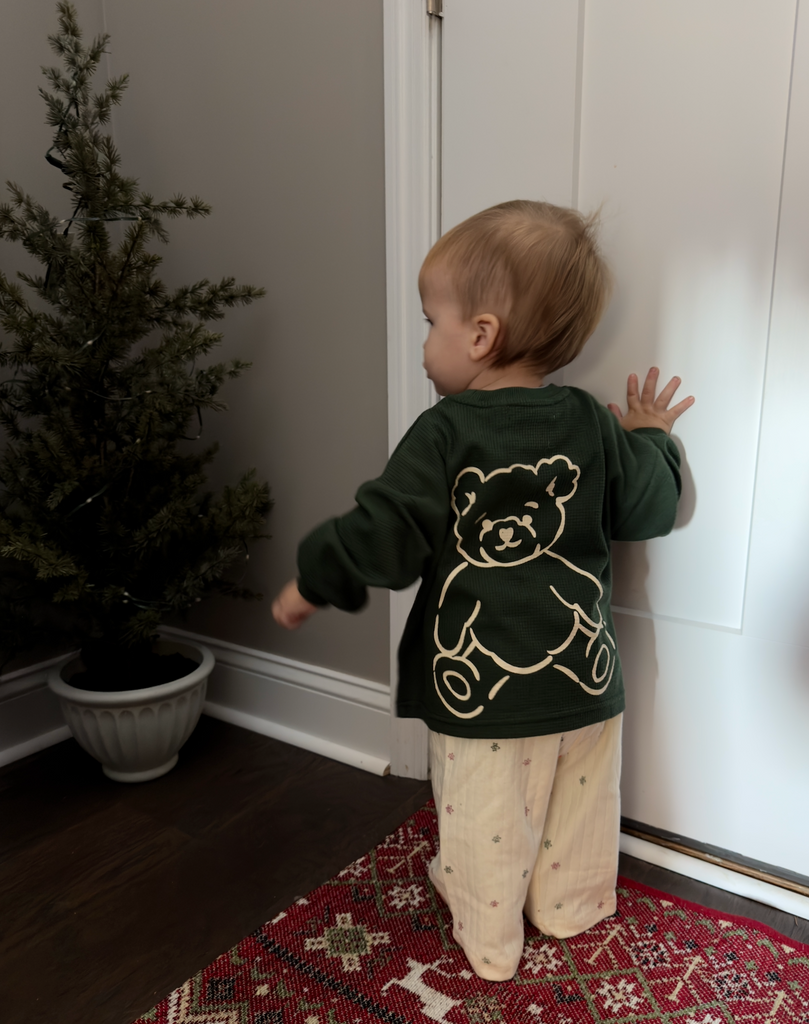 .Kids Pointelle Holiday Pants